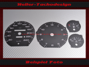 Tachoscheiben für Audi 100 240 Kmh mit Uhr