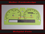 Tachoscheibe für Opel Speedster Turbo 160 Mph zu 260...