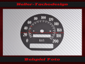 Tacho Aufkleber für Chevrolet Monte Carlo 1971 120 Mph zu 200 Kmh 2 Displays