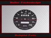 Speedometer Disc for MG MG-B 1974 Smiths Ø 75 mm 120 Mph to Kmh