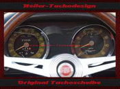 Tachoscheibe für Tachogläser FIAT 1500 Cabriolet 1966 120 Mph zu 200 Kmh