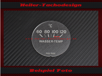 Wassertemperaturanzeige Plexiglasskala Opel Kapitän 51 Ø 56 mm Motometer