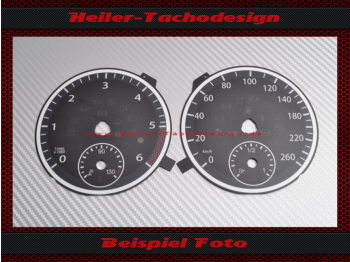 Tachoscheibe für VW Golf 6 2.0 TDI DSG Modell 2010 Mph zu Kmh - 2