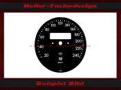 Tacho Aufkleber für Opel GT 1968 150 Mph zu 240 Kmh