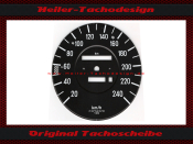 Tachoscheibe für Mercedes W107 R107 300 SL 240 Kmh...