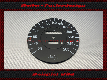 Tachoscheibe für Mercedes W107 R107 560 SL elektronischer Tacho 260 Kmh