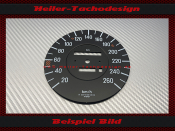 Tachoscheibe für Mercedes W107 R107 560 SL elektronischer Tacho 260 Kmh