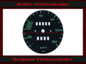 Tachoscheibe für Porsche 356 120 Mph zu 200 Kmh