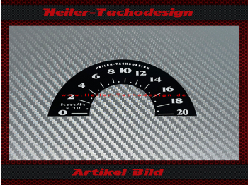Tacho Aufkleber für Harley Davidson Softail Custom FXSTC 2007 Ø100 Mph zu Kmh