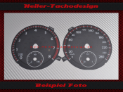 Tachoscheibe für VW Golf 6 GTI 2011 bis 2012 Mph zu Kmh