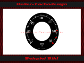 Tachometer Disc Triumph TR3 TR4 Scale - 1