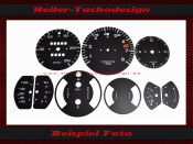 Set Speedometer Discs for Porsche 911 S 1975 Mph to Kmh