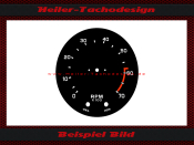 Tachometer Triumph TR5 TR6 Scale - 1