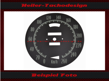 Tacho Aufkleber für Chevrolet Corvette C3 1968 bis 1977 160 Mph zu 260 Kmh
