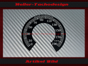 Tacho Aufkleber für Harley Davidson Sportster 1200 XL Custom XLH883 1999 bis 2003 Ø80 Mph zu Kmh