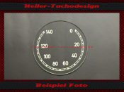 Speedometer Glass Scale Veigel 0 to 140 kmh Ø78 mm