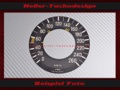 Tacho Aufkleber für Mercedes W109 160 Mph zu 260 Kmh