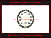 Tachometer VDO General 0 to 80 Ø76 mm