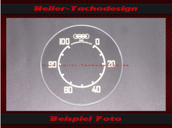 Speedometer Glass Isgus DKW NZ 350 0 to 100 kmh 78 mm